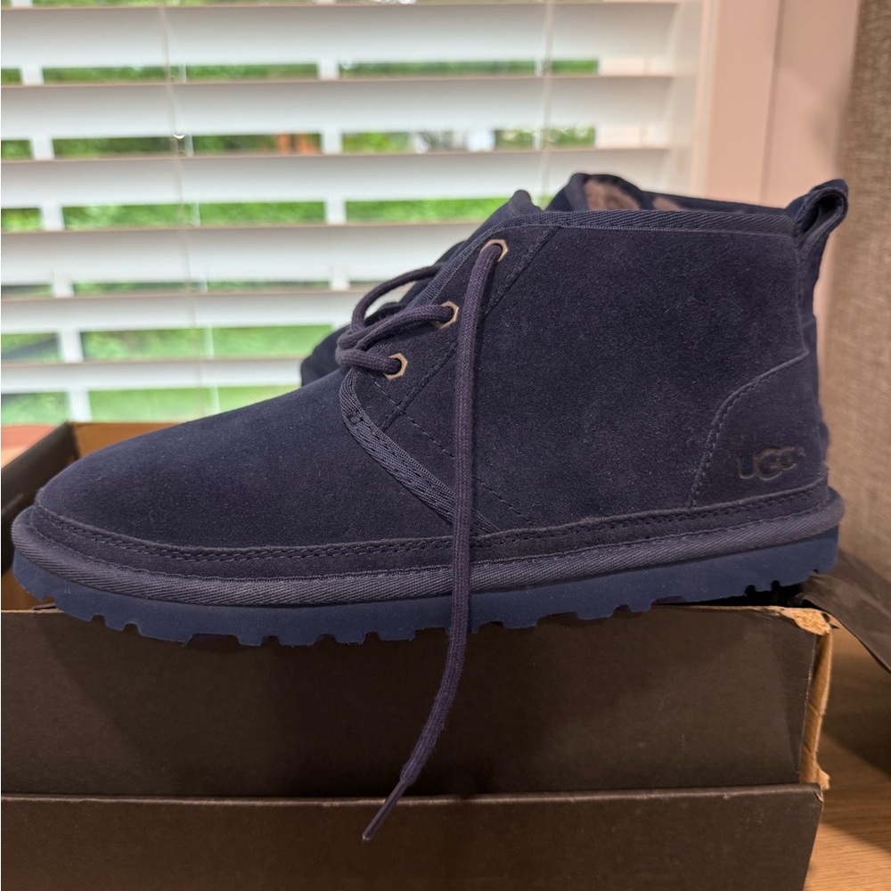 UGG Navy Blue Suede Chukka Boots